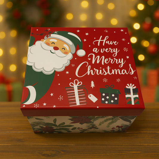 Large Merry Christmas Gift Box