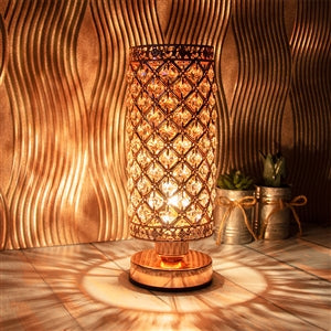 Touch Sensitive Jewelled Rose Gold Aroma Lamp (10 x 10 x 26 cm)