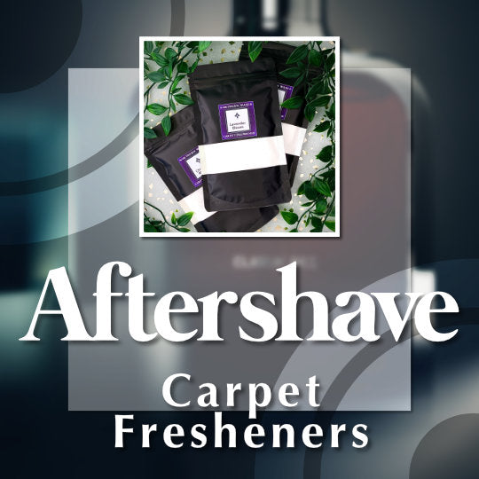 Aftershave carpet freshener powders